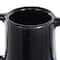 16" Dark Blue Ceramic Textured Cone Vase with Curved Handles